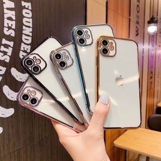 Ốp lưng dẻo trong suốt viền si vuông IPhone 6 đến IPhone 14 Pro Max giá sỉ