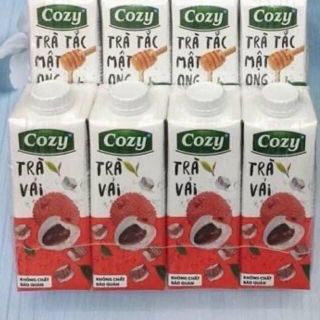 Trà trái cây cozy 3 màu Thùng 24 hộp (Trà Tắc Mật Ong, Trà Đào Sả, Trà Vải)