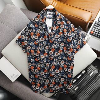 Áo sơ mi nam bigsize tay ngắn họa tiết