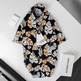 Áo sơ mi nam tay ngắn họa tiết bigsize