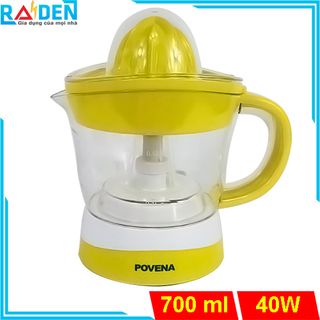 Máy vắt cam Povena PVN-3807 có 2 đầu vắt lớn và nhỏ
