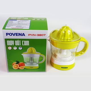 Máy vắt cam Povena PVN-3807 có 2 đầu vắt lớn và nhỏ