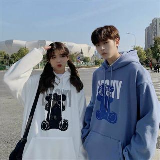 Áo hoodie thun nỉ ngoại in hình gấu cute nón 2 lớp
