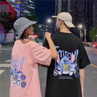 Áo thun cotton co giản tốt in hoạ tiết siêu đẹp