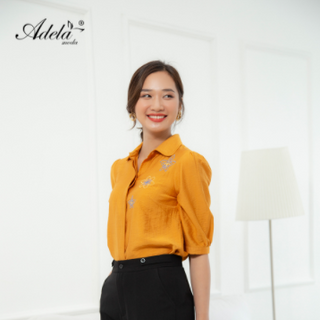 Áo sơ mi tay lỡ thêu hoa - A1101