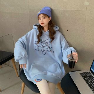 Áo hoodie thun nỉ ngoại hình in con gấu Im beay cute