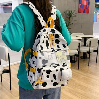 Balo bò sữa ulzzang đi học laptop canvas