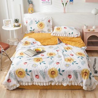 Bộ Chăn Ga Gối Cotton Đũi TT02