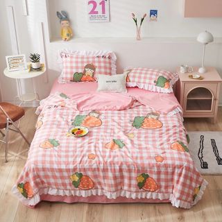 Bộ Chăn Ga Gối Cotton Đũi TT02