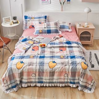 Bộ Chăn Ga Gối Cotton Đũi TT02
