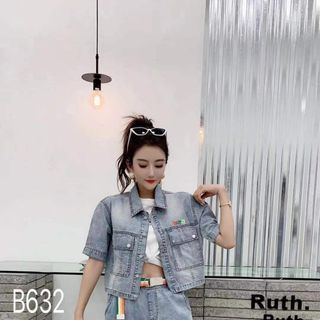 Sét bộ bò giấy áo cổ bẻ quần dài quảng châu