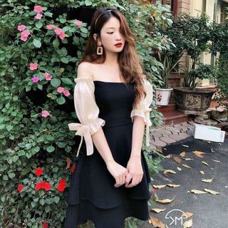 ĐẦM NỮ HAI TẦNG PHỐI VOAN CAO CẤP ( CÓ MÚT )