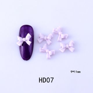 Nơ gắn móng tím