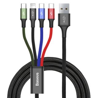 Cáp sạc nhanh 3.5A 4 trong 1 Baseus - CA1T4-B01 (Lightning - 2 Type C - Micro USB)