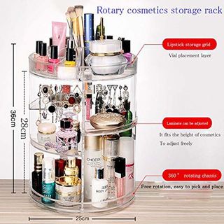 KỆ ĐỰNG MỸ PHẨM TRỤ XOAY 360 ĐỘ VÂN KIM CƯƠNG