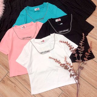 Áo croptop dây xích