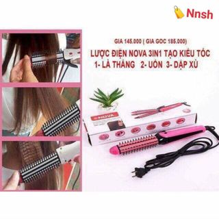 Máy làm tóc Nova 3 trong 1 (Là tóc, Dập xù, Tạo xoăn)