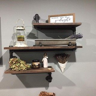 Kệ ống nước kệ sách kệ treo tường 3 tầng decor trang trí nhà và quán cafe bằng ống săt sáng tạo đẹp, độc, lạ