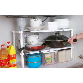 KỆ ĐỂ ĐỒ GẦM BẾP 2 TẦNG (GIÁ TỐT)