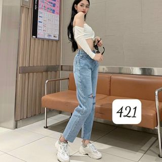 Quần baggy jean nữ rách gối Ms421