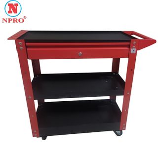 Xe đẩy 3 tầng 1 ngăn khóa