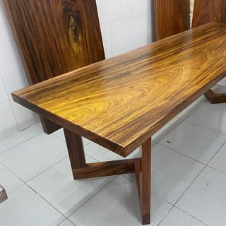 [ Giá Sốc ] Bàn gỗ me tây nguyên tấm giá rẻ dài 2,4 x 74 x 5