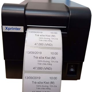 Cuộn 900 tem trà sữa 50x30 - Tem nhiệt in tem nhãn, in mã vạch, in tem phụ 50x30mm - 5x3cm.