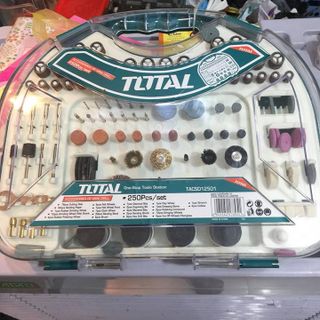 Bộ 250 linh kiện khoan mini Total TACSD12501 giá sỉ