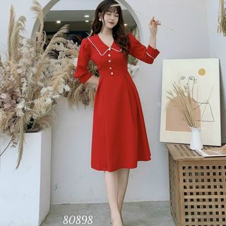 ĐẦM NGẮN TAY TRƠN,DÁNG ÔM, MÀU NHƯ HÌNH SIÊU XINH, THIẾT KẾ PHONG CÁCH