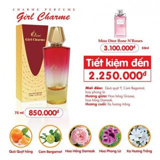 [ ] NƯỚC HOA NỮ CHARME GIRL CHARME 75ML giá sỉ