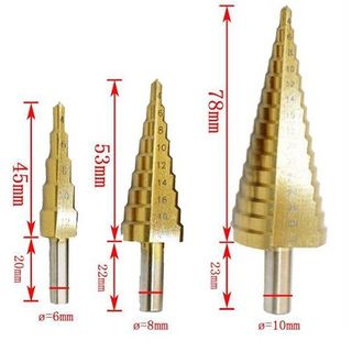 Bộ 3 mũi khoan chóp nón (bậc thang) Total TACSD2031
