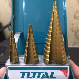 Bộ 3 mũi khoan chóp nón (bậc thang) Total TACSD2031