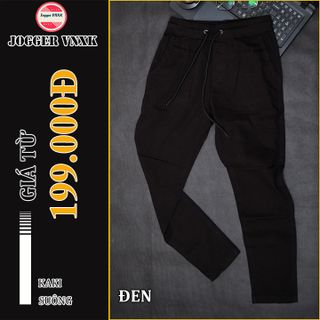 Quân nam, ống côn kaki cao cấp [đen]