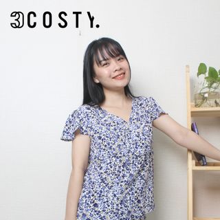 Bộ Đồ Nữ Mặc Nhà, Bộ Đồ Ngủ Tole (Lanh) Cổ Tim Quần Lửng – 3COSTY. B4TIM Nhiều Họa Tiết