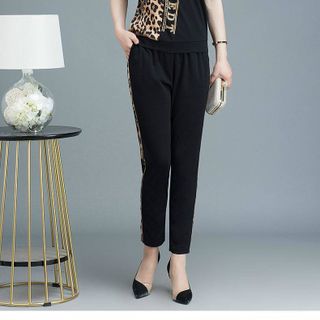 [CAO CẤP] Bộ đồ thể thao cotton cao cấp phối họa tiết beo 3d sang chảnh TT461 [ NHẬT-HÀN QUỐC]