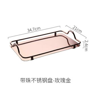 Khay Thủy Tinh Hình Chữ Nhật Inox Tráng Gương Sang Trọng