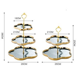 Khay sứ đựng bánh mứt kẹo trái cây 2 tầng / 3 tầng
