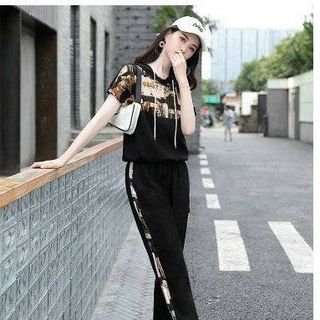 [Cao Cấp] Bộ đồ thể thao cotton cao cấp có nón phối họa tiết ngựa TT472 [Xuất Khẩu Châu Âu]