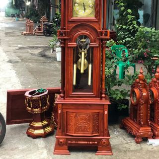 Đồng hồ tứ trụ gỗ gõ đỏ