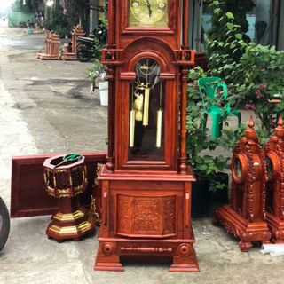 Đồng hồ tứ trụ gỗ gõ đỏ