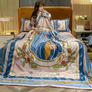 Bộ Chăn Ga Gối Lụa Thái Mát Lạnh, Chăn trần bông