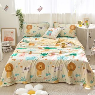 Set Chăn Ga Gối Cotton 100% , Chăn Trần Bông