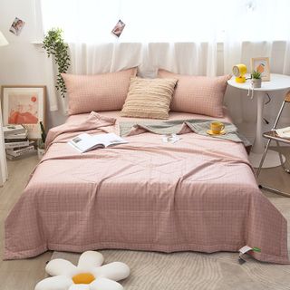 Set Chăn Ga Gối Cotton 100% , Chăn Trần Bông