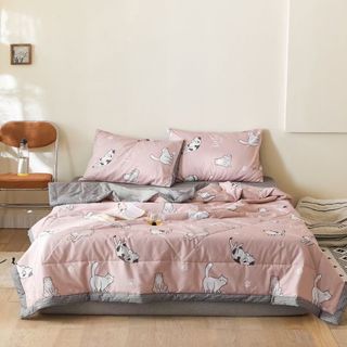 Set Chăn Ga Gối Cotton 100% , Chăn Trần Bông