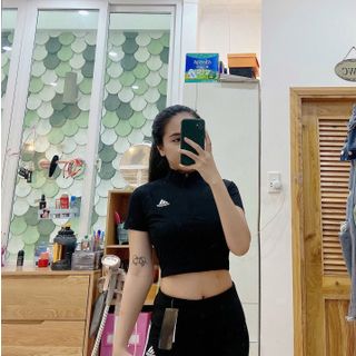 Áo Croptop khoá kéo màu xinh