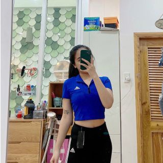 Áo Croptop khoá kéo màu xinh