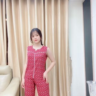 Bộ lanh nhung lửng viền lé giá sỉ