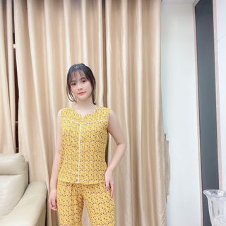 Bộ lanh nhung lửng viền lé