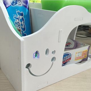 Kệ để đồ nhà tắm bằng gỗ [KHÁNG NƯỚC] để xà bông bàn chải gọn gàng