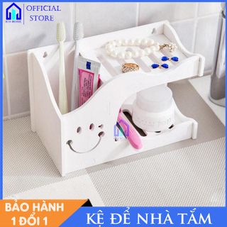 Kệ để đồ nhà tắm bằng gỗ [KHÁNG NƯỚC] để xà bông bàn chải gọn gàng